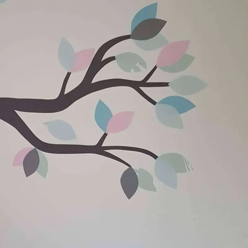 Bladermix lichtblauw, roze en mintgroen